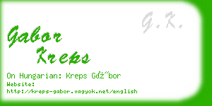 gabor kreps business card